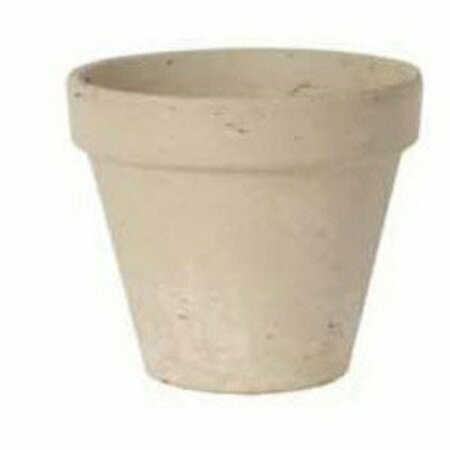 CERAMO 8 in. Wht Basalt Clay Pot SBX-GT-8